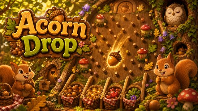 Acorn Drop cozy pachinko game preview