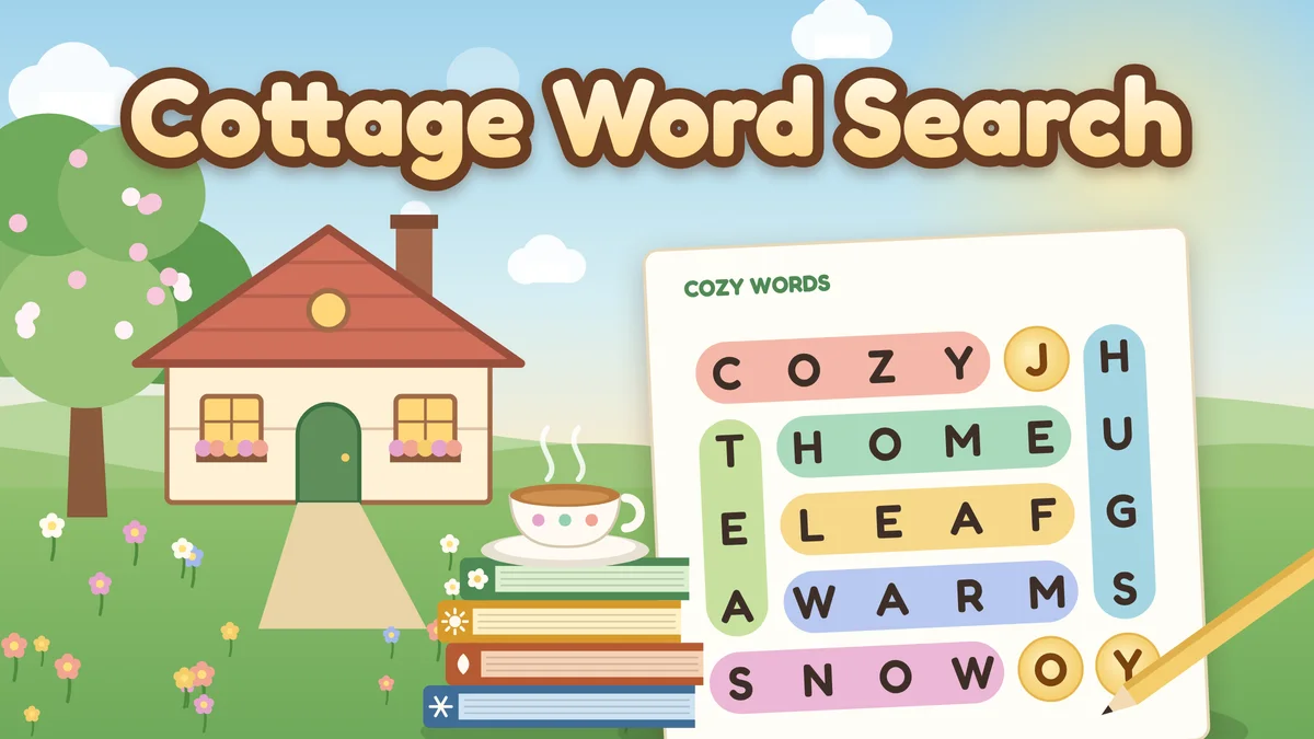 Word Search for Adults: Cottage Word Search Tips artwork