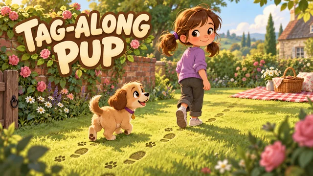Tag-Along Pup puppy puzzle cover artwork